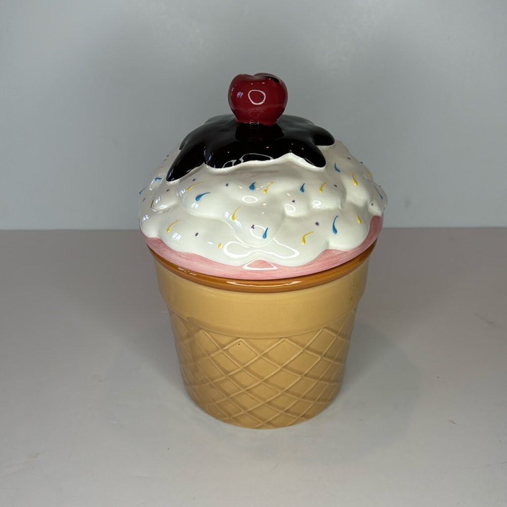Cherry Top Ice Cream sundae canister